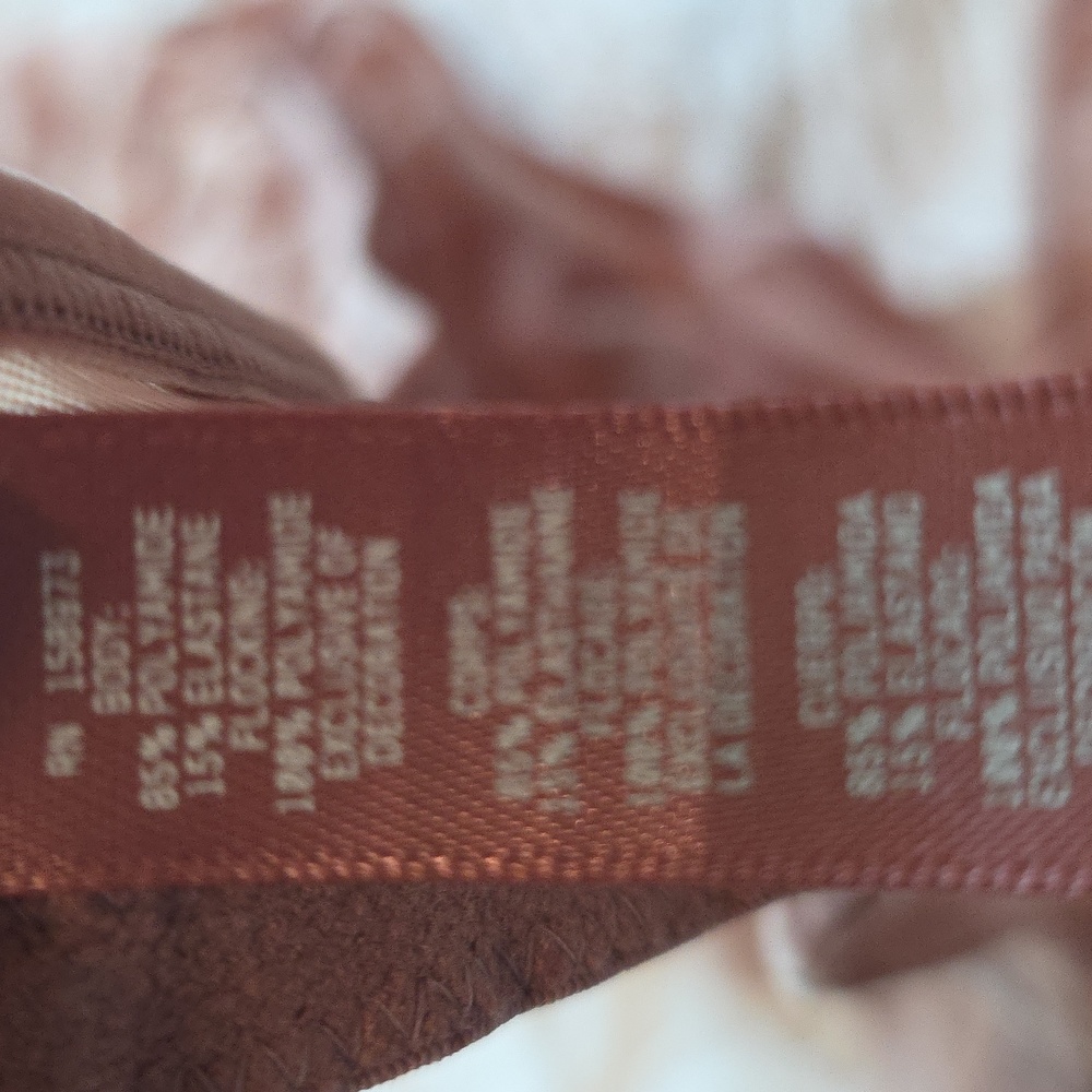 SKIMS After Hours Bra Top Long Sleeve Flocked Logo Mesh  ROSE CLAY 3X - Picture 9 of 13